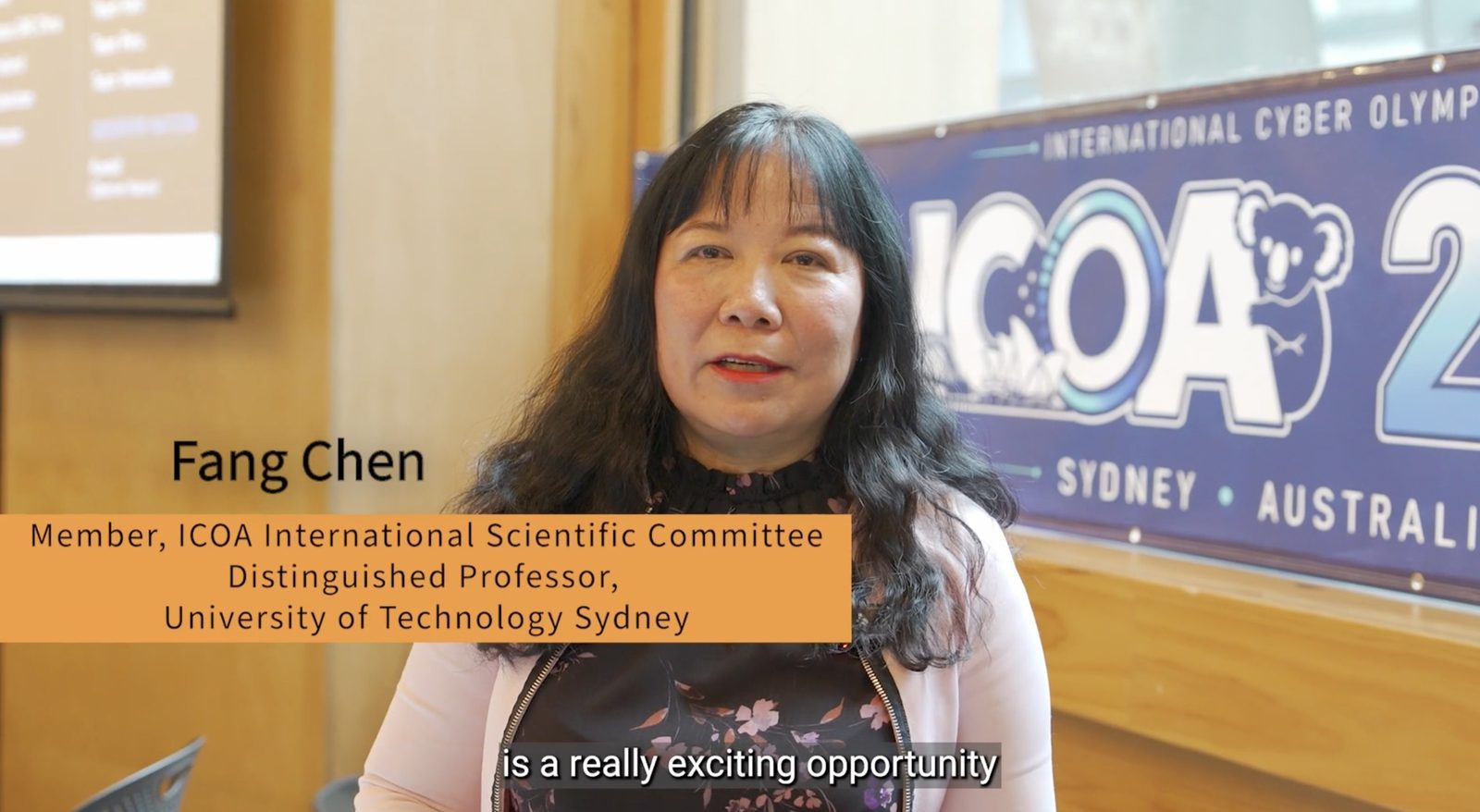 Mitglied des Internationalen Wissenschaftlichen Komitees der ICOA, Distinguished Professor Fang Chen